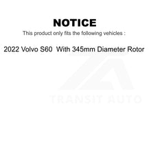 Load image into Gallery viewer, Front Rear Coated Brake Rotors Kit For 2022 Volvo S60 With 345mm Diameter Rotor