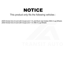 Load image into Gallery viewer, Front Rear Disc Brake Rotors Ceramic Pad &amp; Coated Drum Kit (9Pc) For Honda Civic