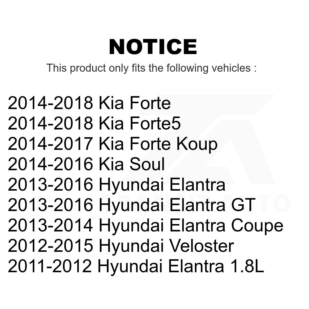 Rear Coat Brake Rotor Ceramic Pad Kit For Hyundai Elantra Kia Soul Forte GT Koup