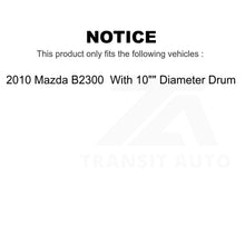 Load image into Gallery viewer, Rear Coated Brake Drum Shoes Kit For 2010 Mazda B2300 With 10&quot; Diameter