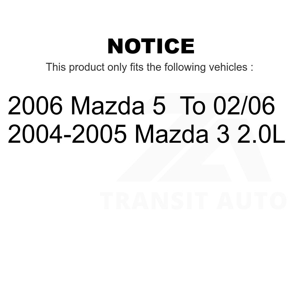 Front Rear Semi-Metallic Brake Pads Kit For Mazda 3 5