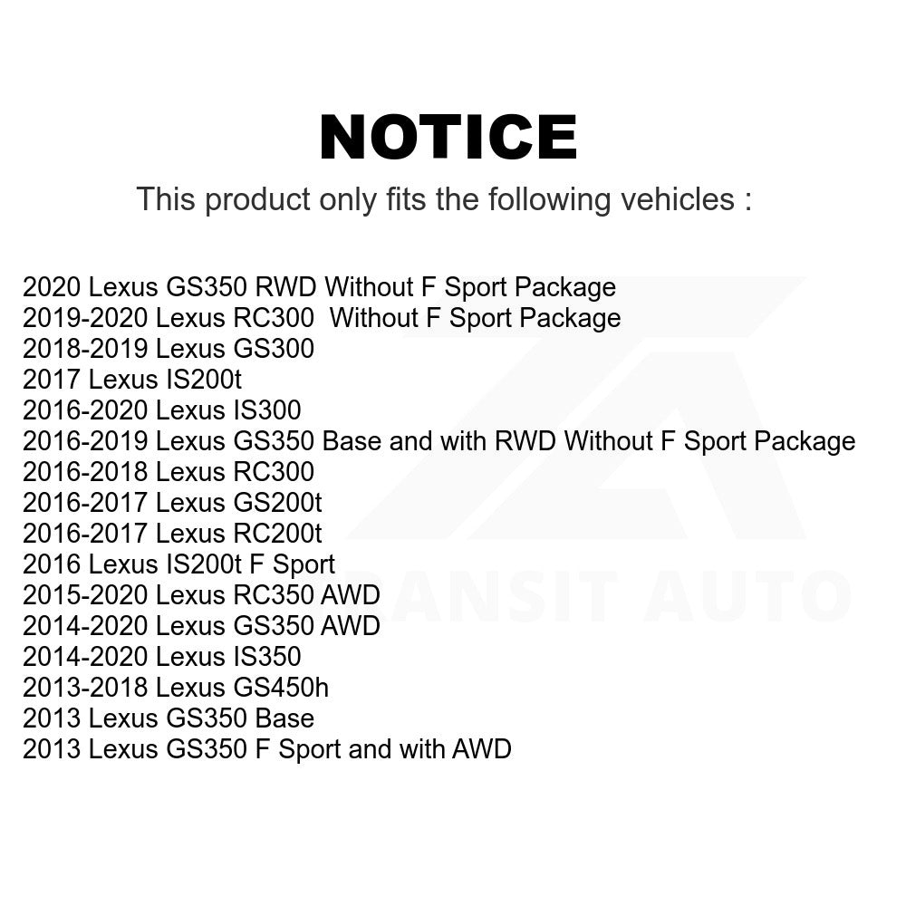 Front Rear Semi-Metallic Brake Pads Kit For Lexus GS350 IS300 IS200t IS350 RC350