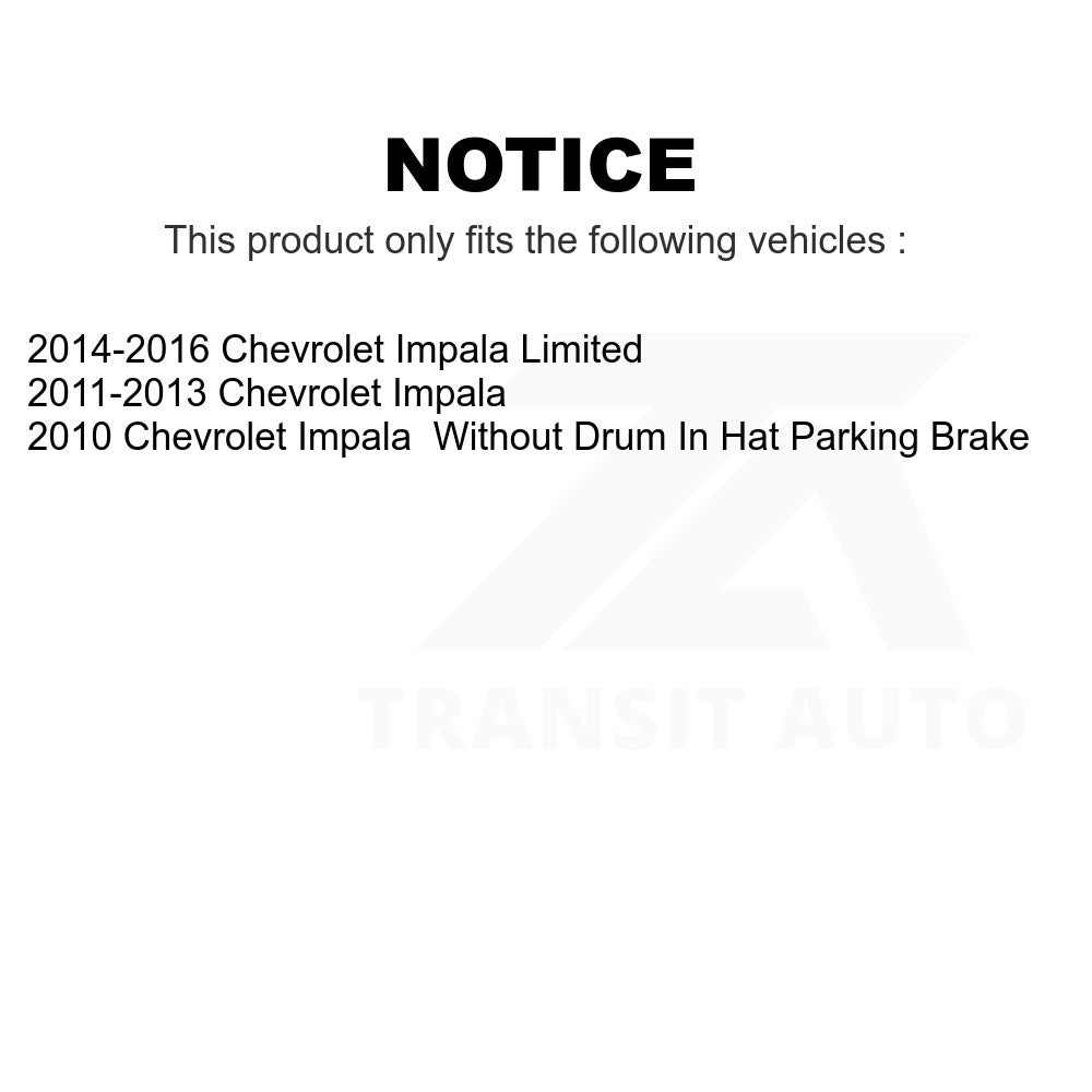 Front Rear Semi-Metallic Brake Pads Kit For Chevrolet Impala Limited