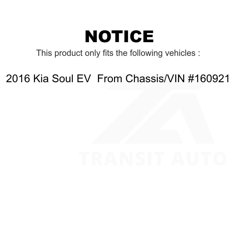 Front Rear Semi-Metallic Brake Pads Kit For Kia Soul EV From Chassis VIN #160921