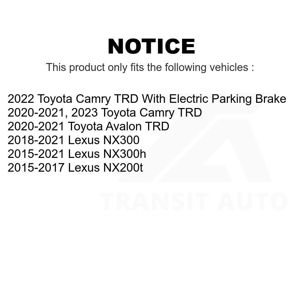 Front Rear Semi-Metallic Brake Pads Kit For Lexus NX200t NX300 Toyota Camry