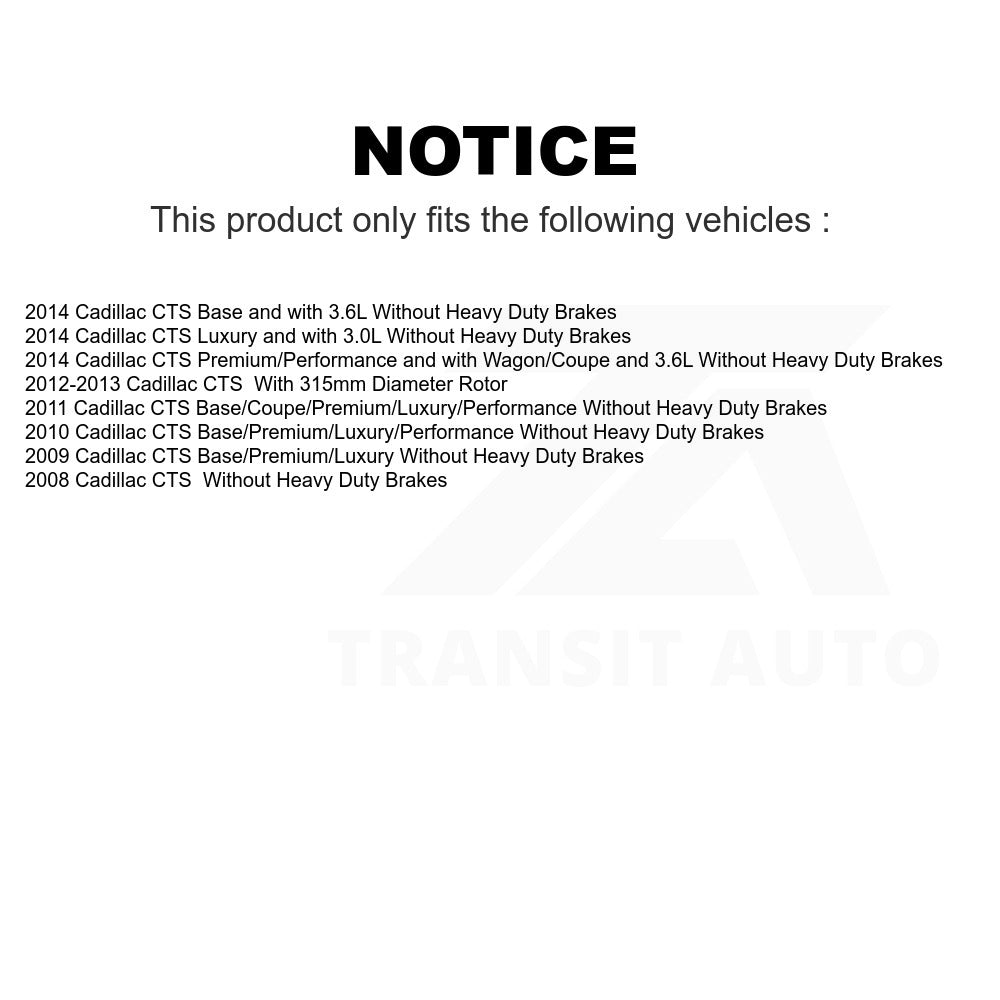 Front Rear Semi-Metallic Brake Pads Kit For Cadillac CTS