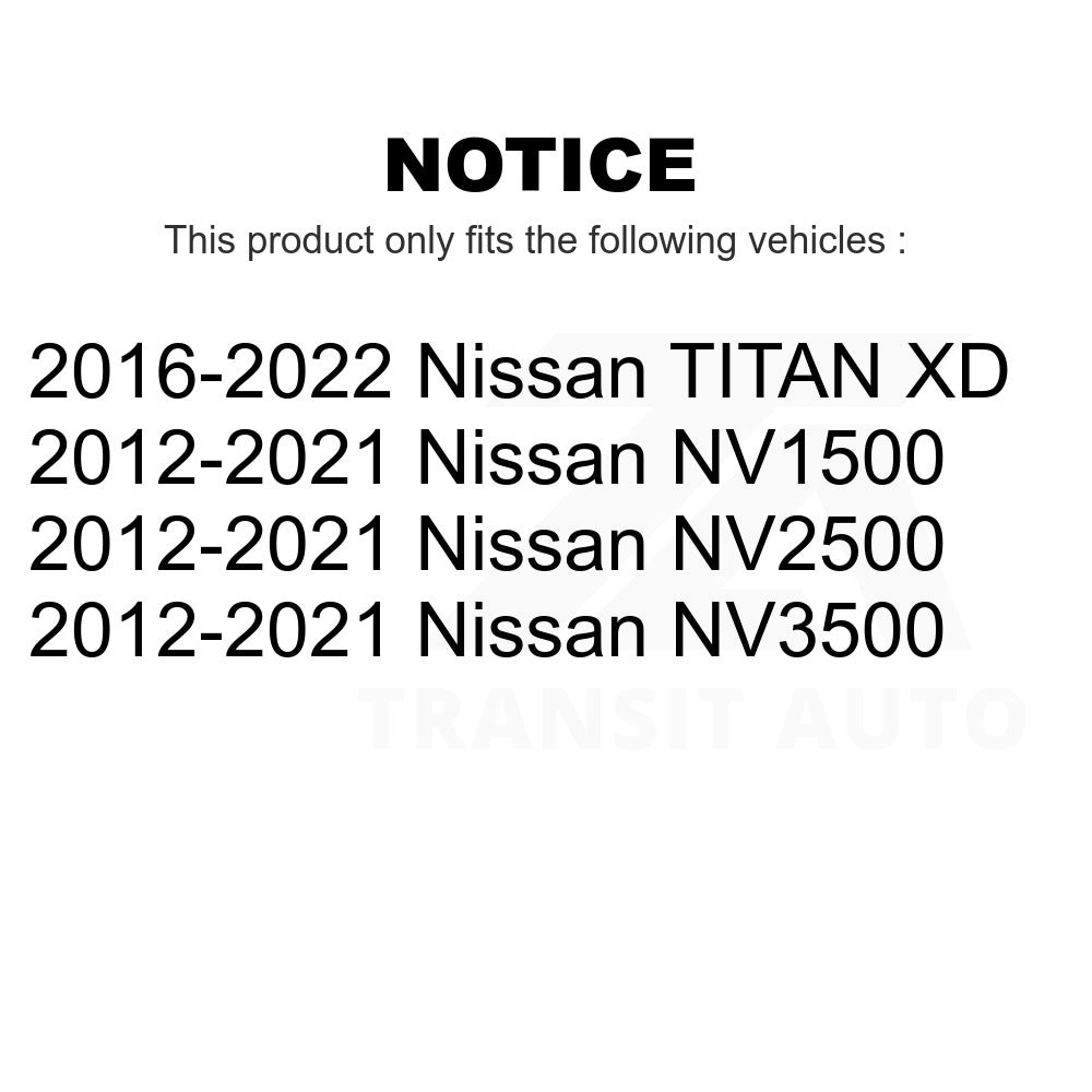 Front Rear Semi-Metallic Brake Pads Kit For Nissan NV2500 TITAN XD NV3500 NV1500