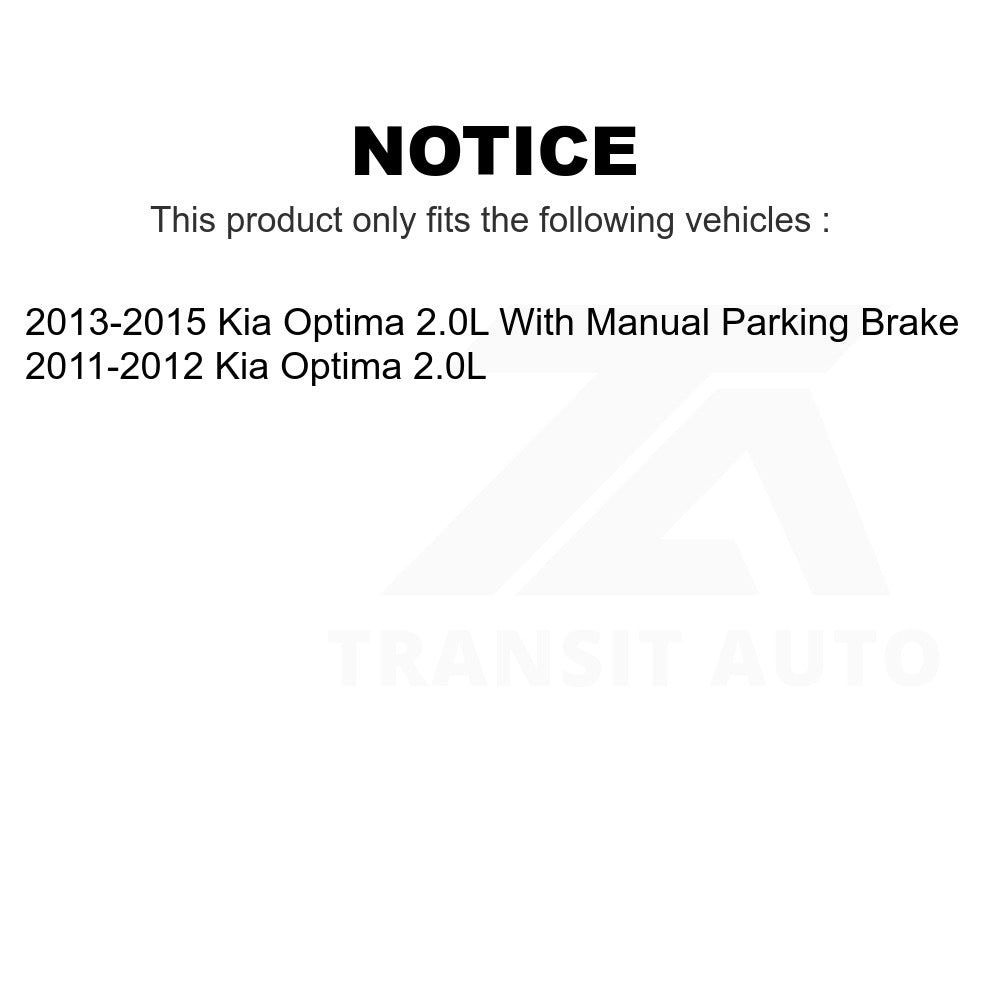 Front Rear Semi-Metallic Brake Pads Kit For Kia Optima 2.0L