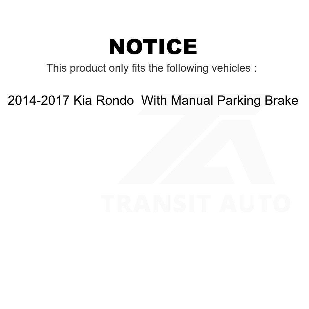 Front Rear Semi-Metallic Brake Pads Kit For Kia Rondo With Manual Parking