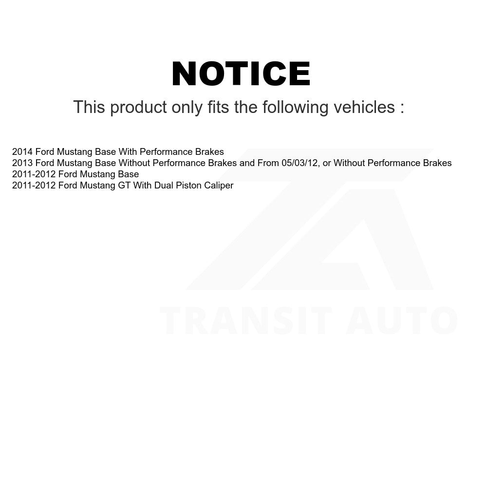 Front Rear Semi-Metallic Brake Pads Kit For Ford Mustang