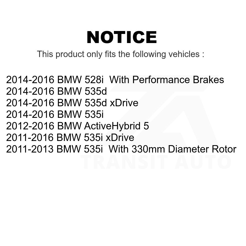 Front Rear Semi-Metallic Brake Pads Kit For BMW 535i xDrive 528i 535d 5