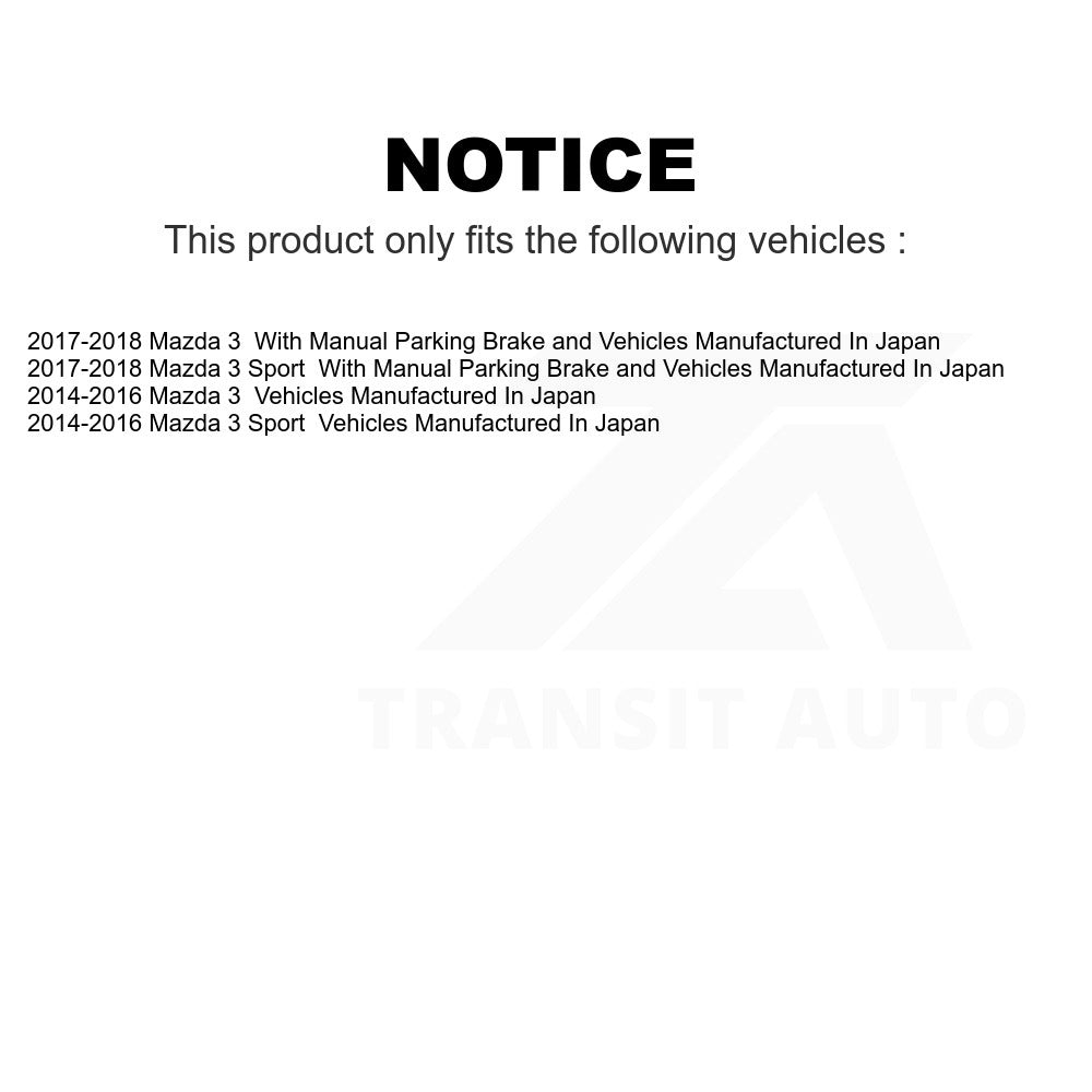 Front Rear Semi-Metallic Brake Pads Kit For Mazda 3 Sport