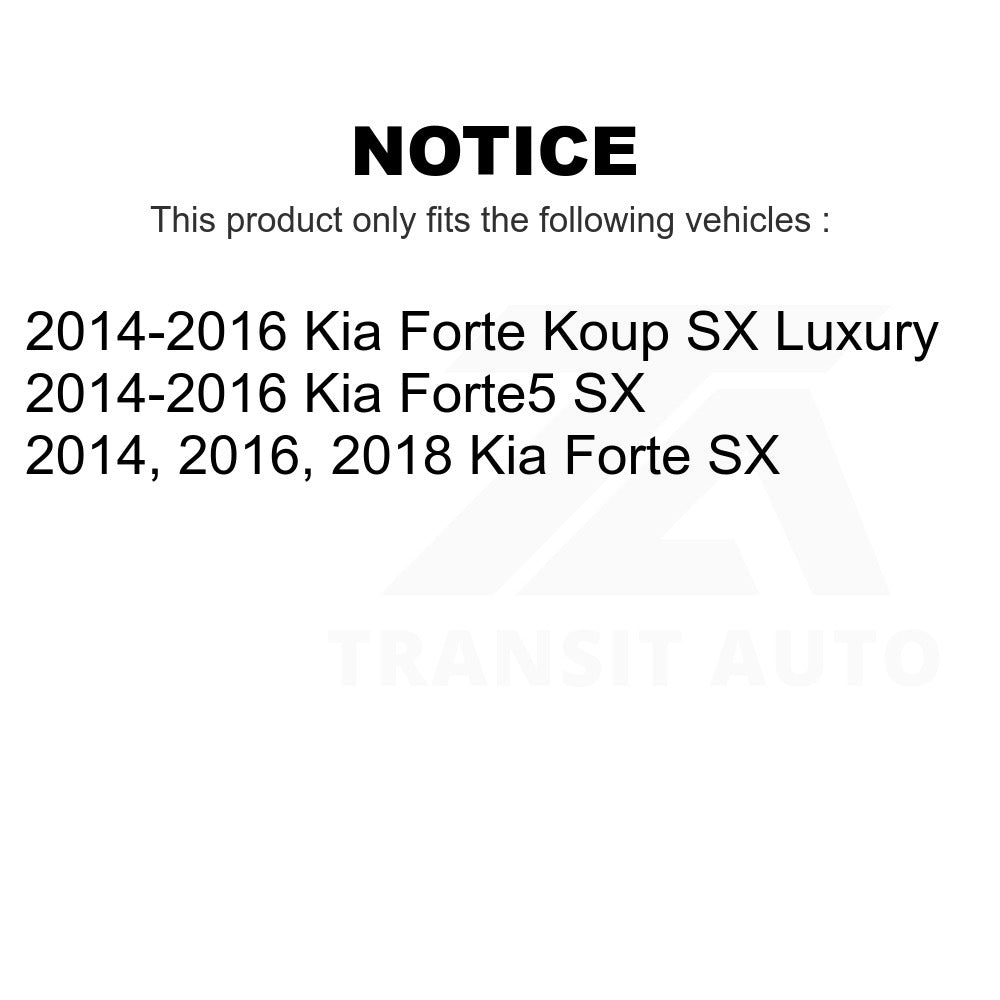 Front Rear Semi-Metallic Brake Pads Kit For Kia Forte Forte5 Koup