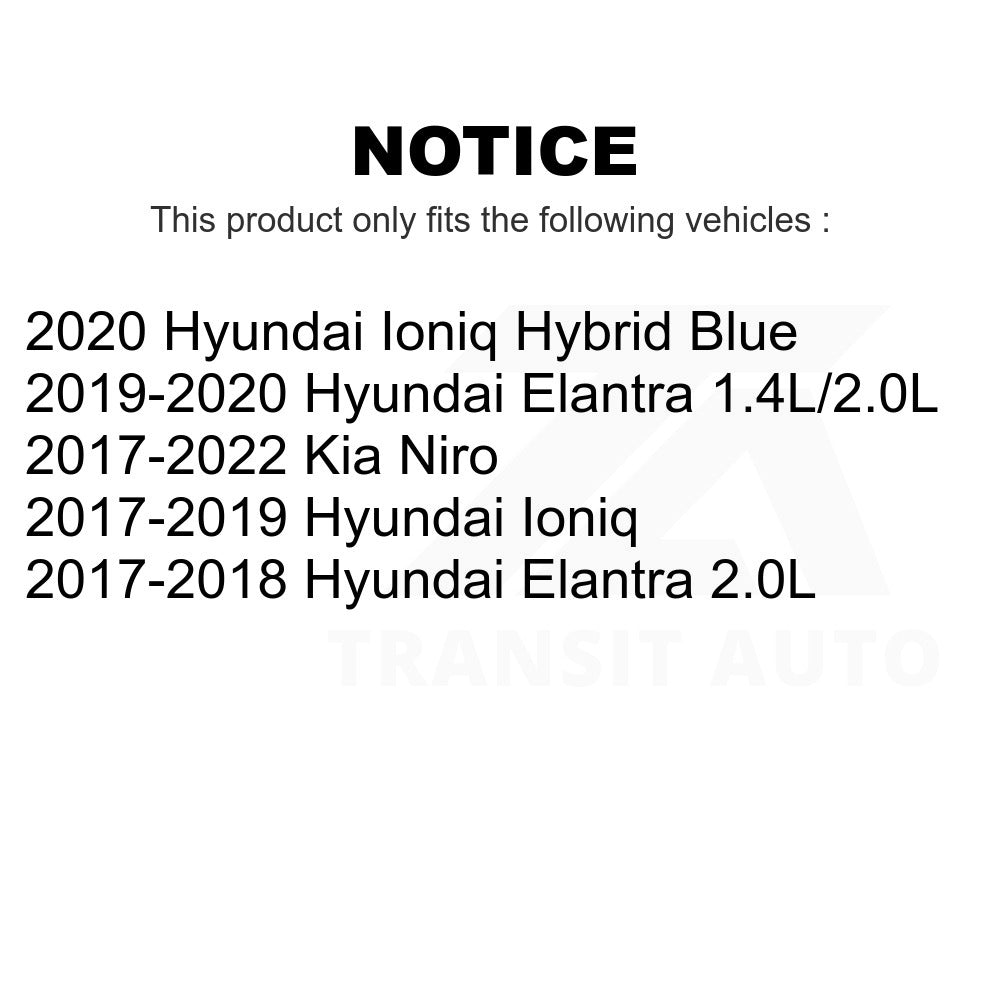 Front Rear Semi-Metallic Brake Pads Kit For Hyundai Elantra Kia Niro Ioniq