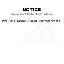 Load image into Gallery viewer, Front Rear Semi-Metallic Brake Pads Kit For 90-92 Nissan Stanza Disc rear brakes