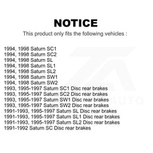 Load image into Gallery viewer, Front Rear Semi-Metallic Brake Pads Kit For Saturn SL2 SL1 SC2 SW2 SC1 SL SW1 SC