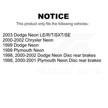 Load image into Gallery viewer, Front Rear Semi-Metallic Brake Pads Kit For Neon Dodge Plymouth Chrysler