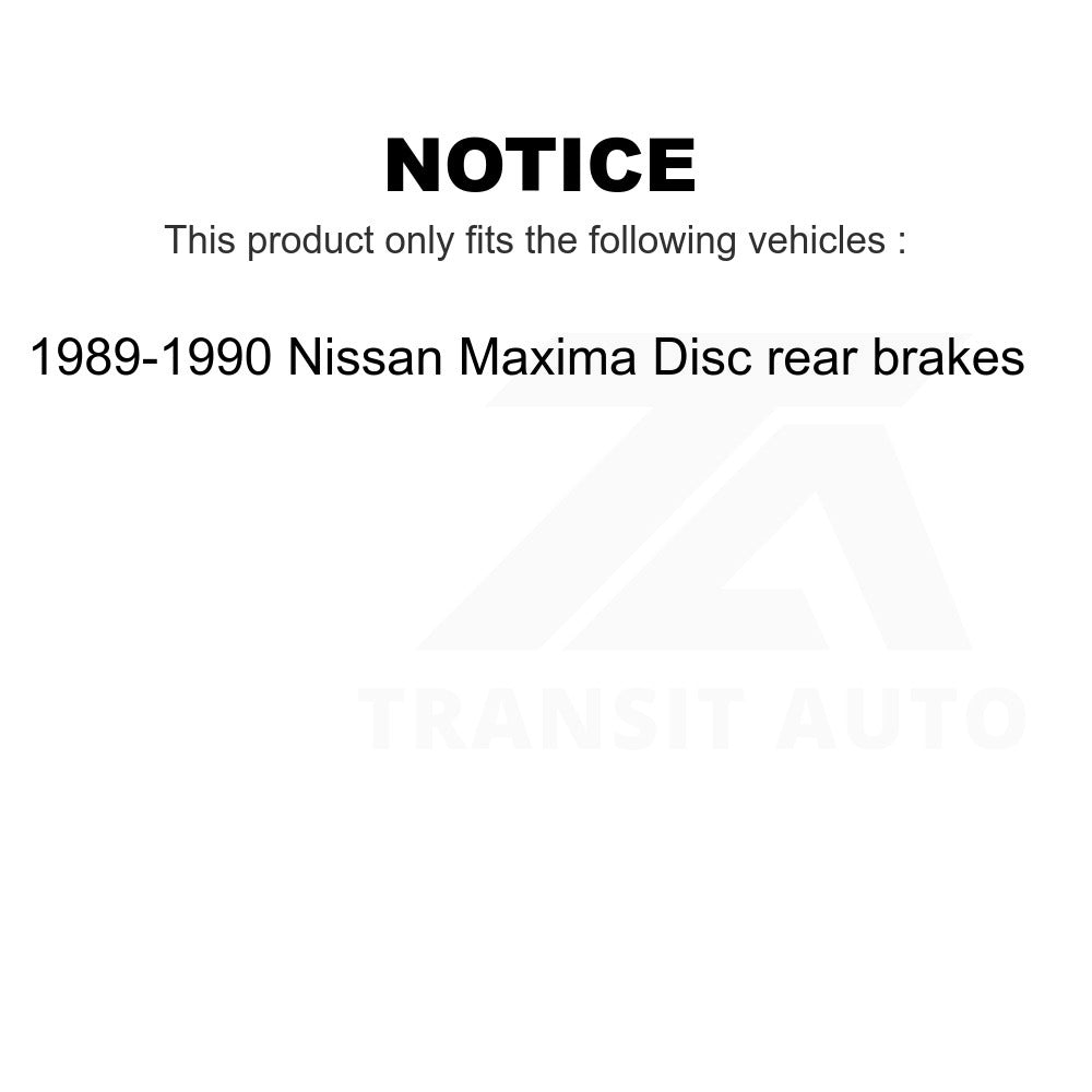 Front Rear Semi-Metallic Brake Pads Kit For 89-90 Nissan Maxima Disc rear brakes