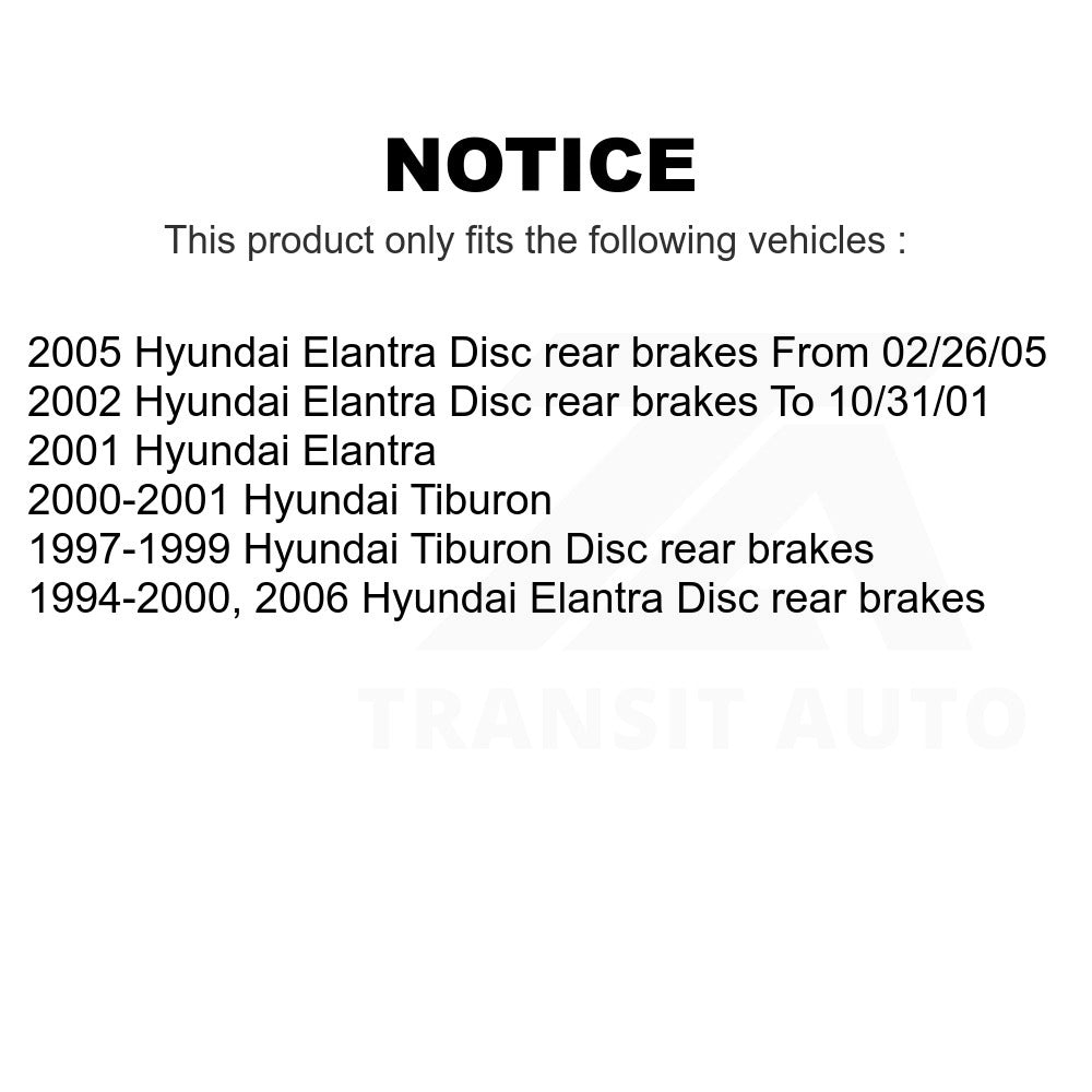 Front Rear Semi-Metallic Brake Pads Kit For Hyundai Elantra Tiburon