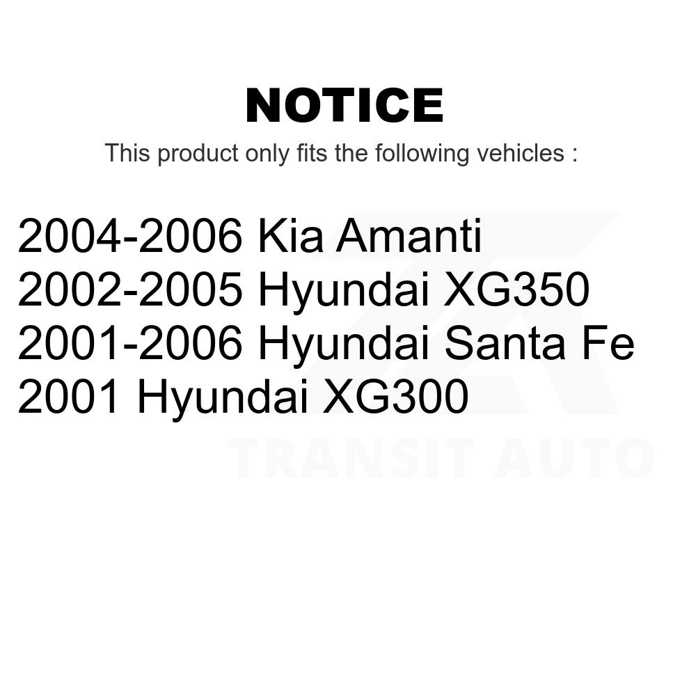 Front Rear Semi-Metallic Brake Pads Kit For Hyundai Santa Fe XG350 Kia Amanti