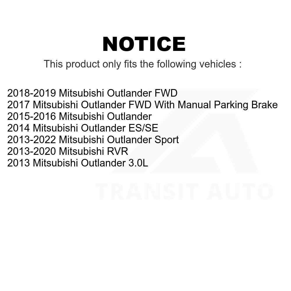 Front Rear Semi-Metallic Brake Pads Kit For Mitsubishi Outlander Sport RVR