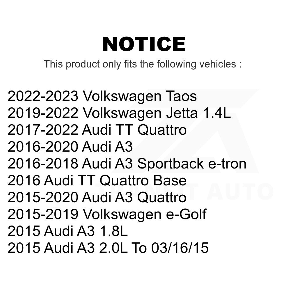 Front Rear Semi-Metallic Brake Pads Kit For Volkswagen Jetta Audi A3 Quattro TT