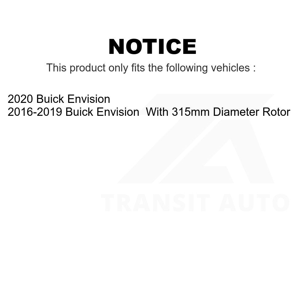 Front Rear Semi-Metallic Brake Pads Kit For Buick Envision