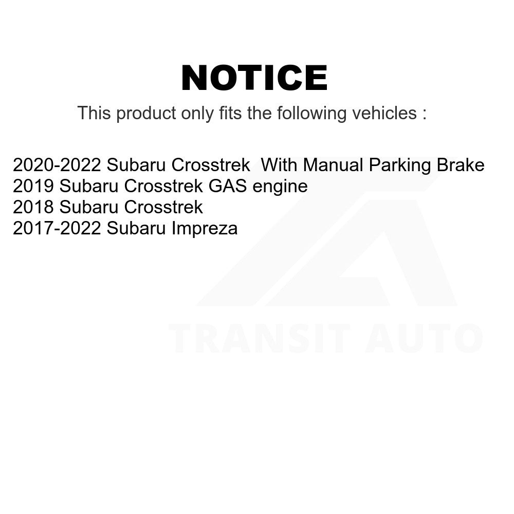 Front Rear Semi-Metallic Brake Pads Kit For Subaru Crosstrek Impreza