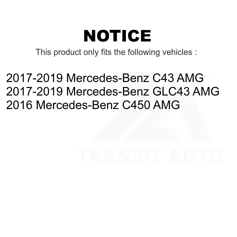 Front Rear Semi-Metallic Brake Pads Kit For Mercedes-Benz C43 AMG GLC43 C450