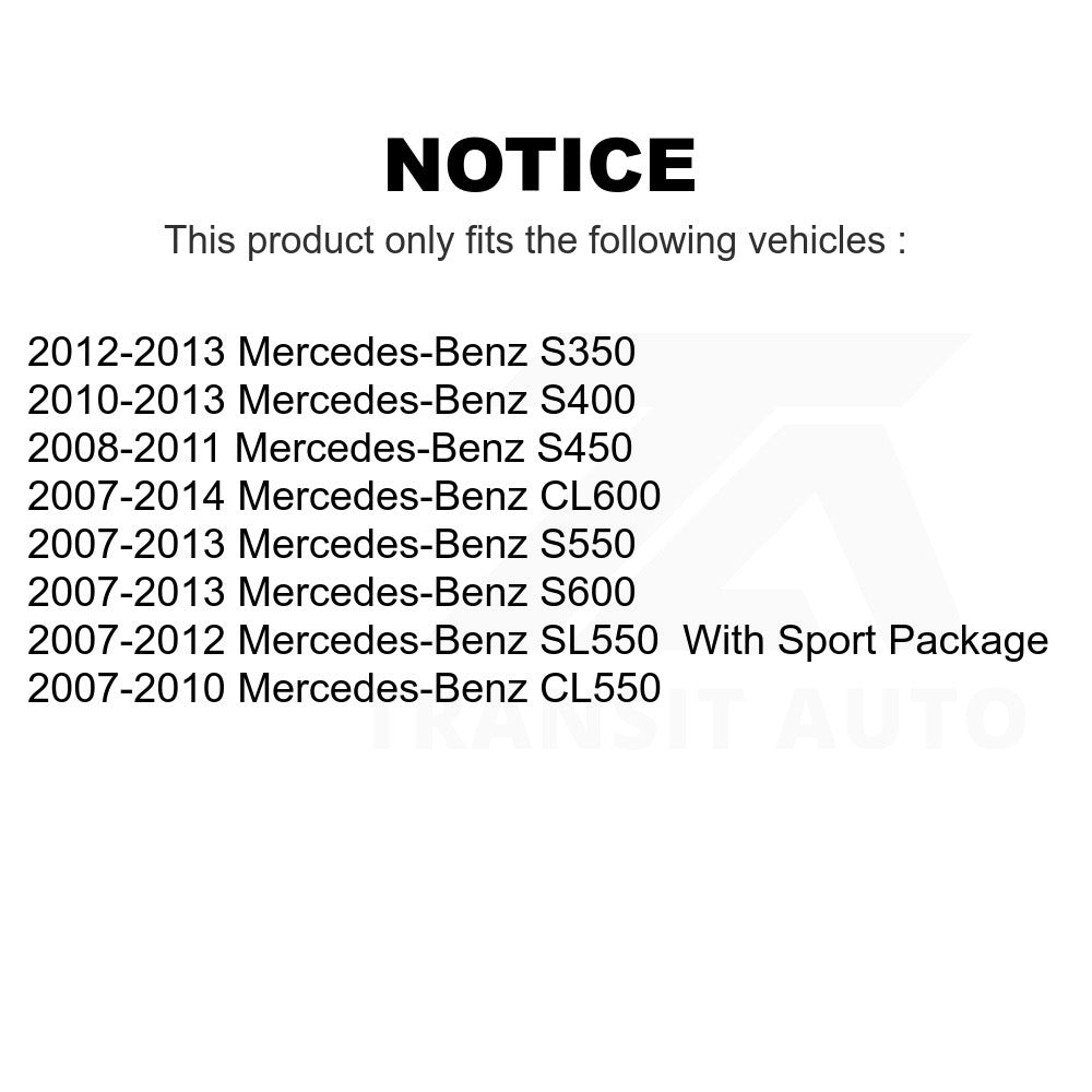 Front Rear Semi-Metallic Brake Pads Kit For Mercedes-Benz S550 SL550 CL550 S600