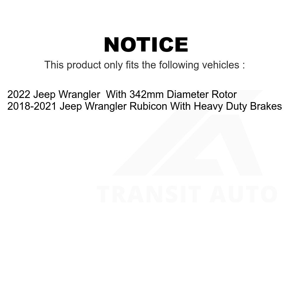 Front Rear Semi-Metallic Brake Pads Kit For Jeep Wrangler