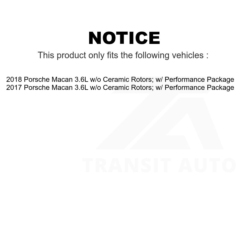 Mpulse Front Disc Brake Pads Wear Sensor (2 Pack) For 17-18 Porsche Macan 3.6L