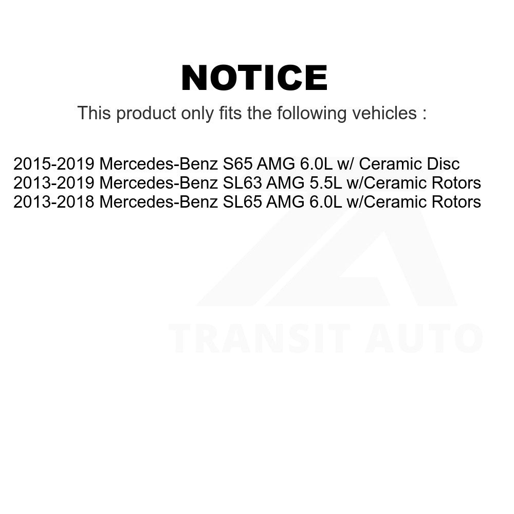 Mpulse Front Rear Disc Brake Pads Wear Sensor (4 Pack) For Mercedes-Benz SL63