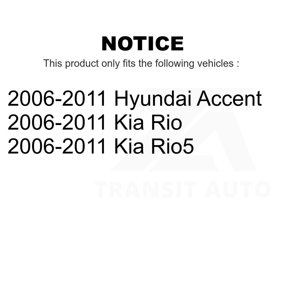 Rear Shock Absorber & Strut Mount Kit For 2006-2011 Hyundai Accent Kia Rio Rio5