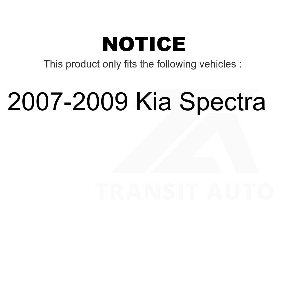 Front Rear Semi-Metallic Brake Pads And Drum Shoes Kit For 2007-2009 Kia Spectra