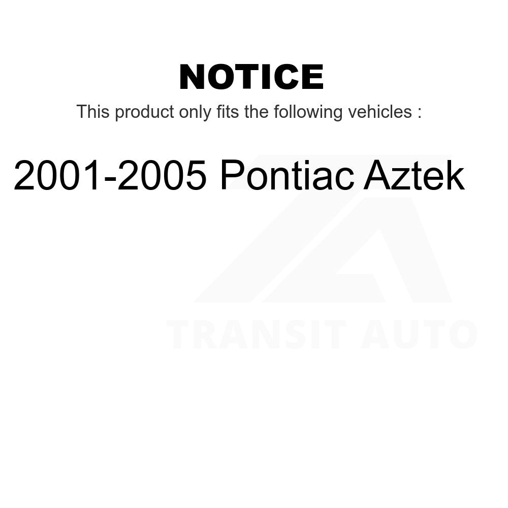 Front Rear Semi-Metallic Brake Pads & Drum Shoes Kit For 2001-2005 Pontiac Aztek