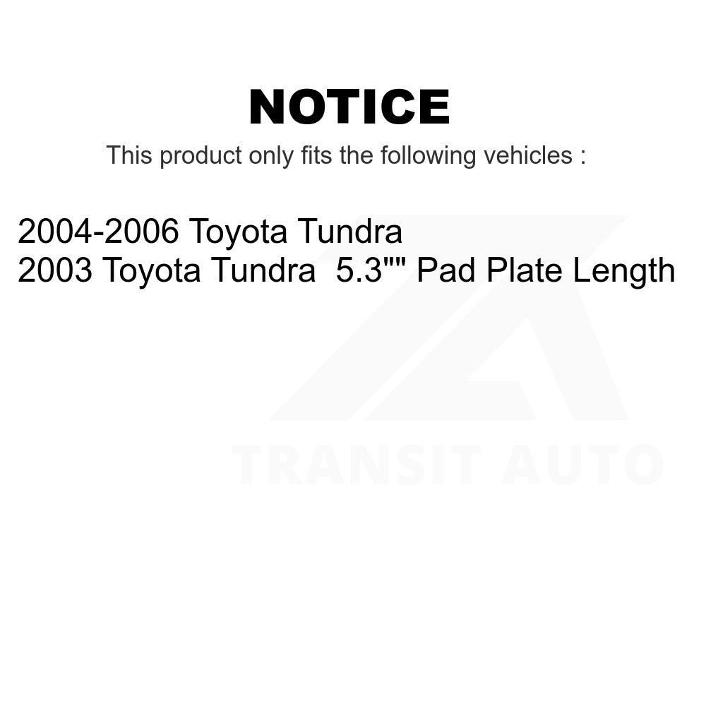 Front Rear Semi-Metallic Brake Pads And Drum Shoes Kit For Toyota Tundra