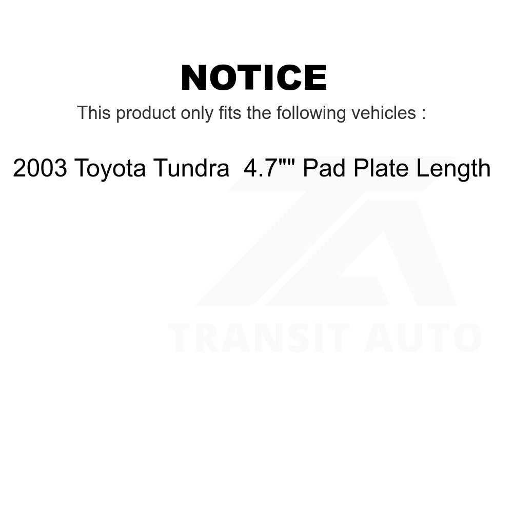 Front Rear Semi-Metallic Brake Pads And Drum Shoes Kit For Toyota Tundra