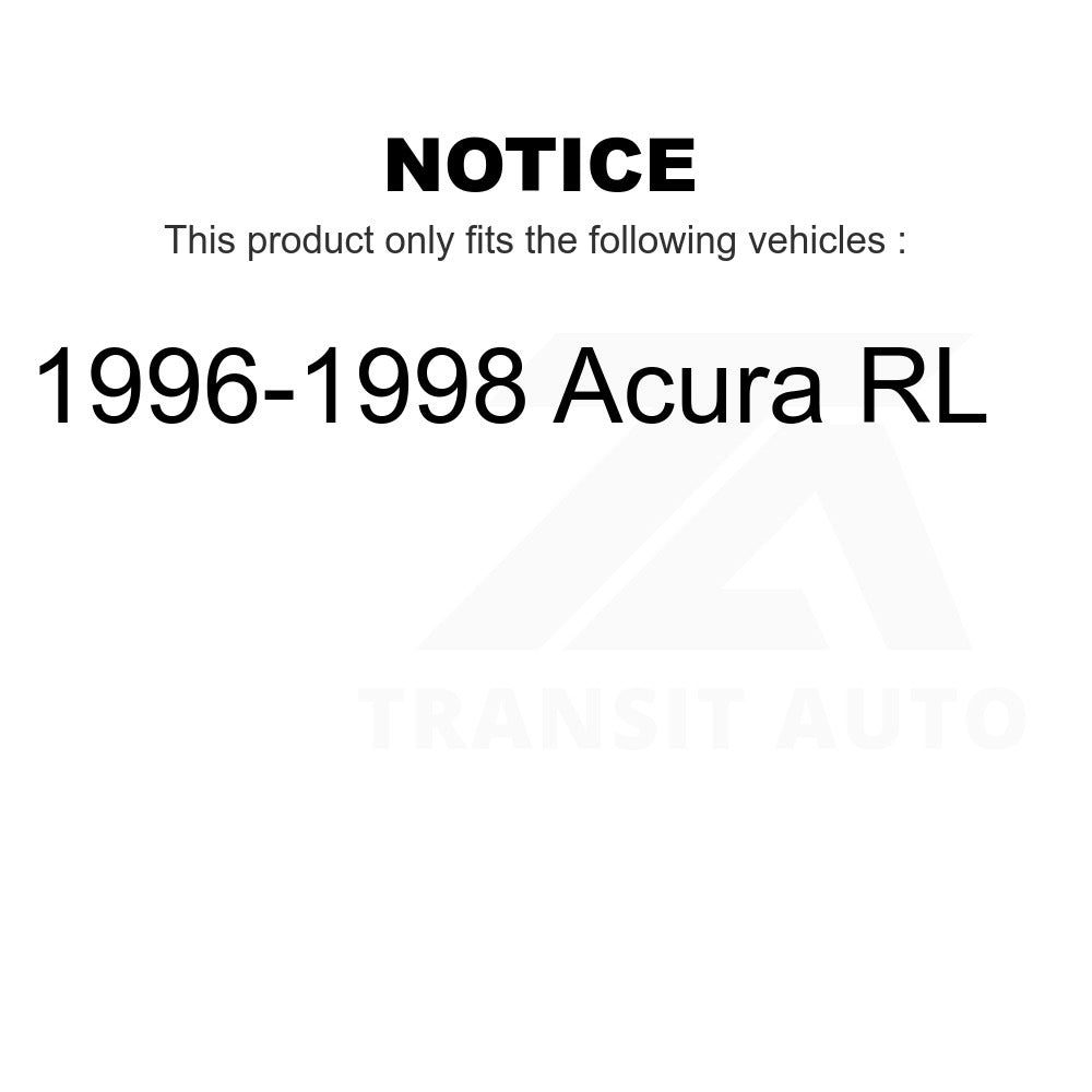 Front Rear Semi-Metallic Brake Pads Parking Shoe Kit For 1996-1998 Acura RL