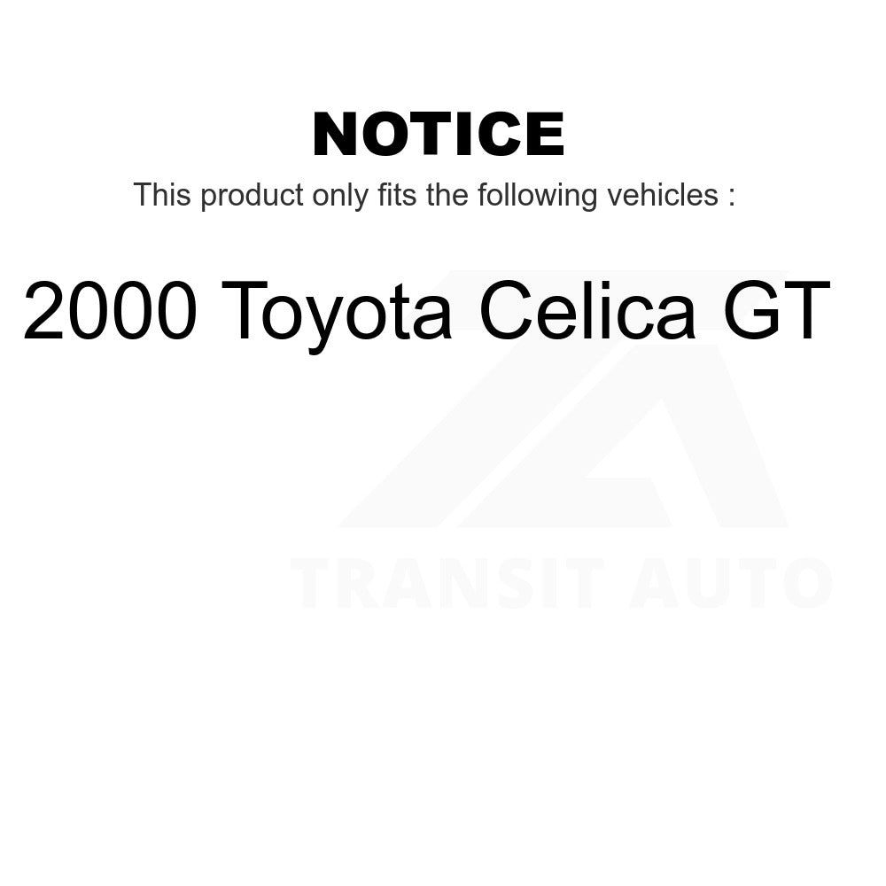 Front Rear Semi-Metallic Brake Pads & Parking Shoe Kit For Toyota Celica GT