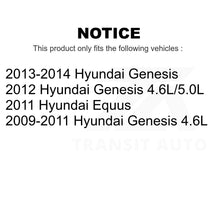 Charger l&#39;image dans la galerie, Front Rear Semi-Metallic Brake Pads &amp; Parking Shoes Kit For Hyundai Genesis