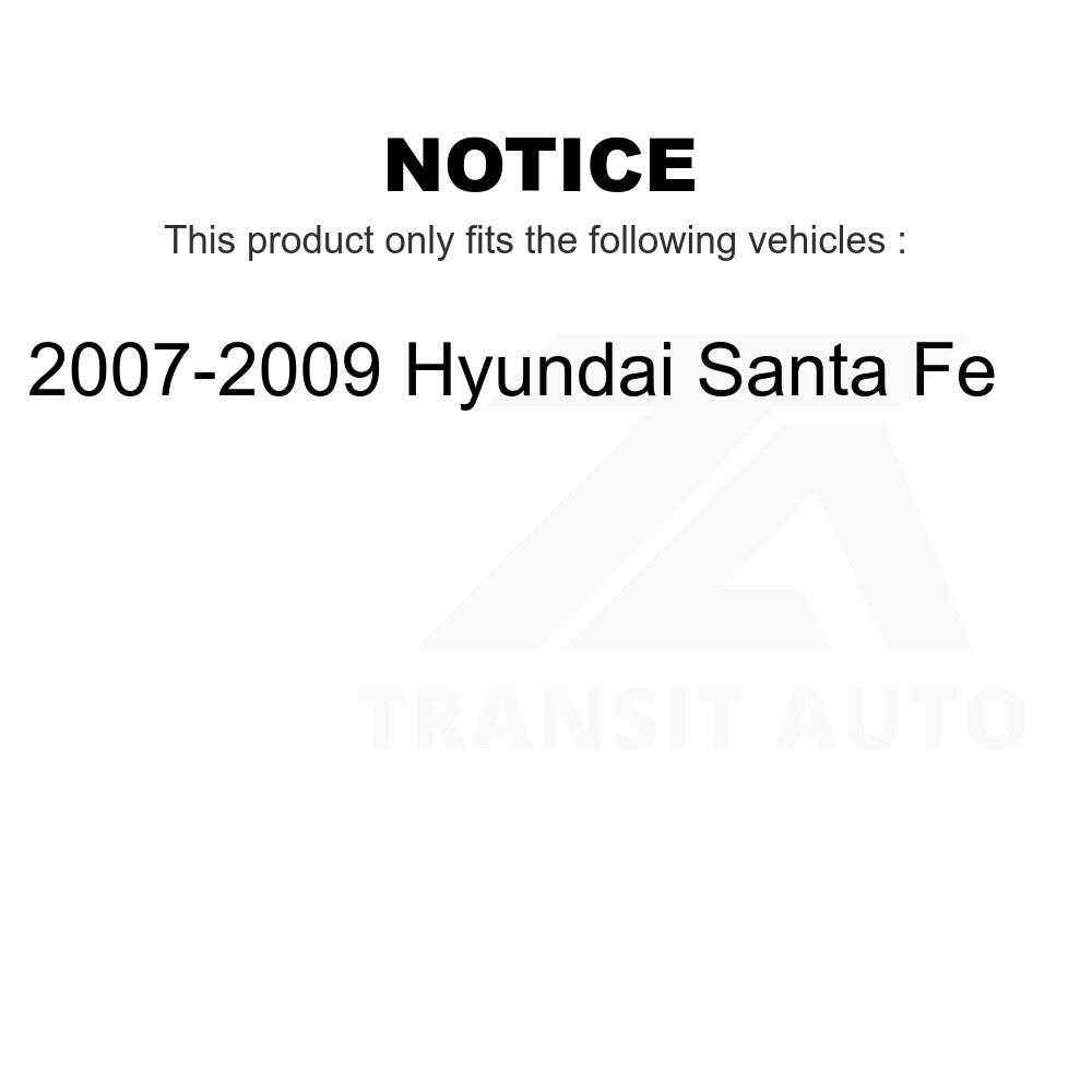 Front Rear Semi-Metallic Brake Pads & Parking Shoe Kit For Hyundai Santa Fe