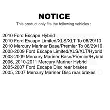 Charger l&#39;image dans la galerie, Front Rear Semi-Metallic Brake Pads And Parking Shoes Kit For Ford Escape