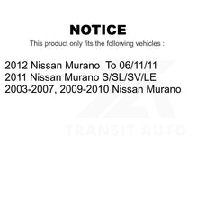 Load image into Gallery viewer, Front Rear Semi-Metallic Brake Pads And Parking Shoes Kit For Nissan Murano