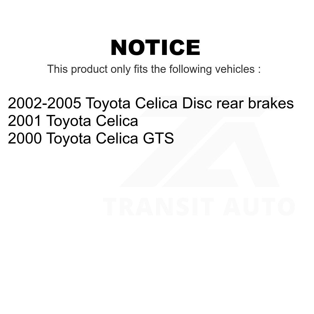 Front Rear Semi-Metallic Brake Pads And Parking Shoes Kit For Toyota Celica