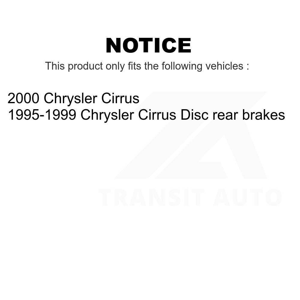 Front Rear Semi-Metallic Brake Pads And Parking Shoes Kit For Chrysler Cirrus