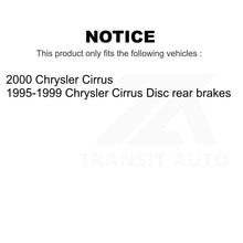 Charger l&#39;image dans la galerie, Front Rear Semi-Metallic Brake Pads And Parking Shoes Kit For Chrysler Cirrus