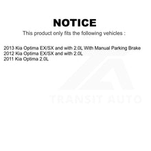 Charger l&#39;image dans la galerie, Front Rear Semi-Metallic Brake Pads And Parking Shoes Kit For Kia Optima