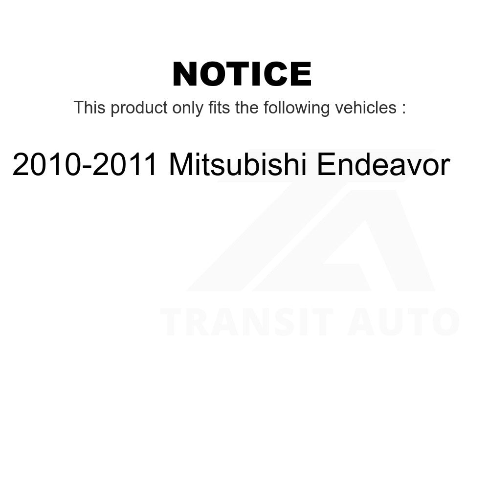 Front Rear Semi-Metallic Brake Pads And Parking Shoe Kit For Mitsubishi Endeavor