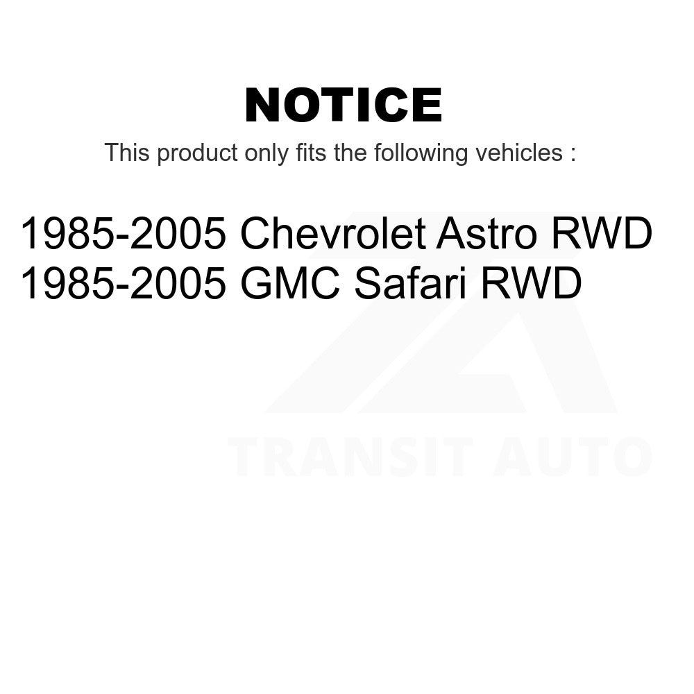 Kit d'amortisseur avant et de liaison TOR pour Chevrolet Astro GMC Safari RWD 1985 – 2005 